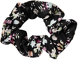 Fragrances, Perfumes, Cosmetics Scrunchie 'Flower Mix', FA-5834, black - Donegal