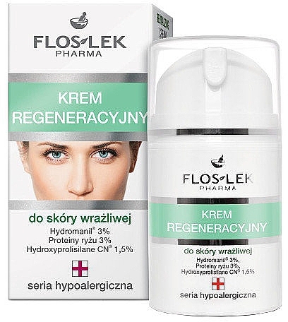 Regenerating Cream for Sensitive Skin - Floslek Face Cream — photo N1