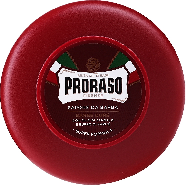 Shaving Shea Butter & Sandalwood Soap for Coarse Stubble - Proraso Red Shaving Soap — photo N1