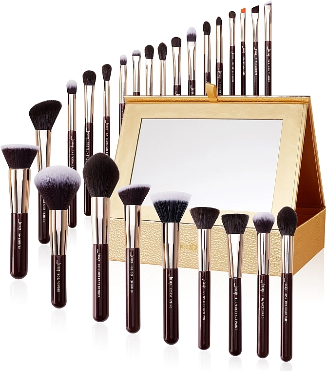 Makeup Brush Set, T285, 25 pcs+storage case - Jessup — photo N1