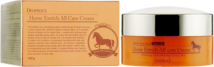 Nourishing Horse Oil Face Cream - Deoproce Horse Enrich All Care Cream — photo N1