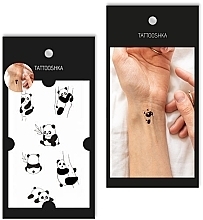 Temporary Tattoo "Mini Pandas" - Tattooshka — photo N1