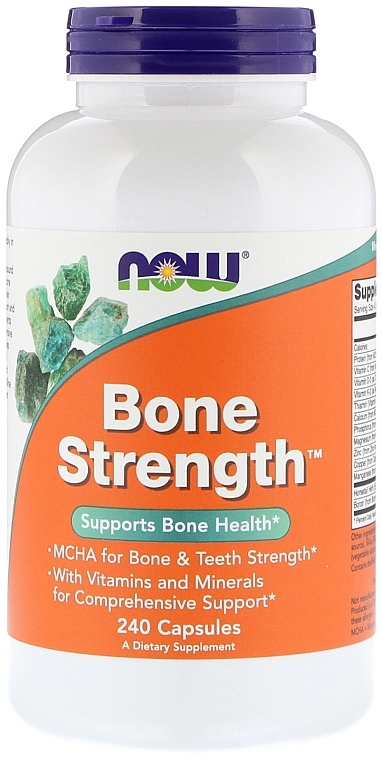 Dietary Supplement "Bone Strength", 240 capsules - Now Foods Bone Strength — photo N1