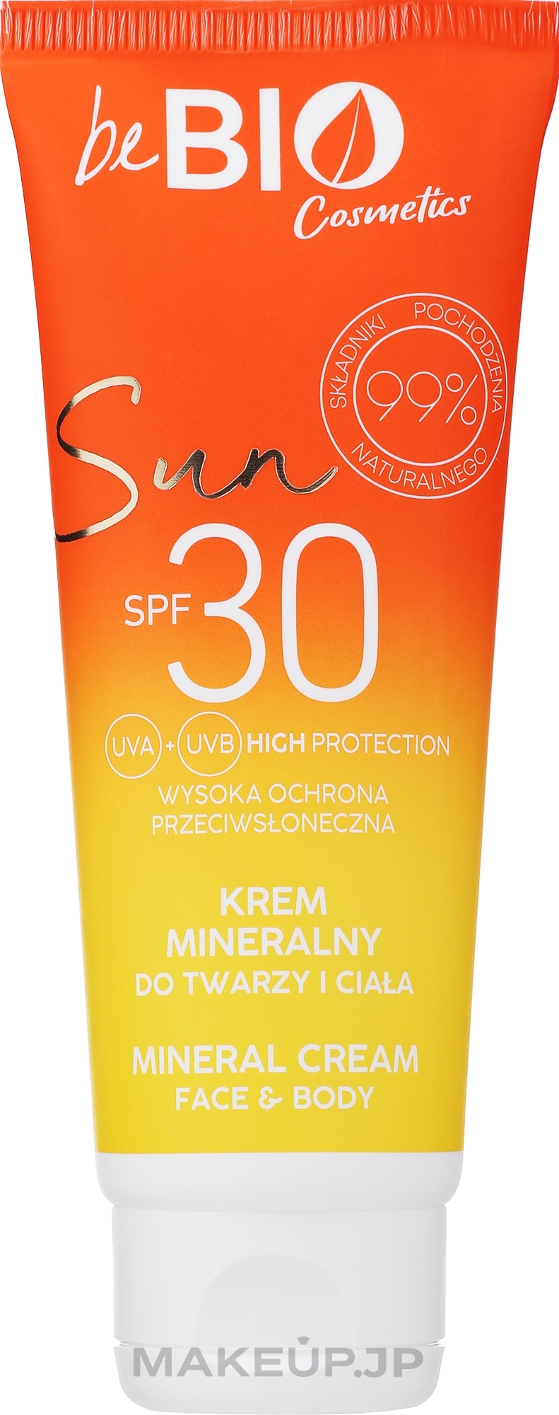 Face and Body Sunscreen - BeBio Sun Cream With a Mineral Filter For Body and Face SPF 30 — photo 75 ml