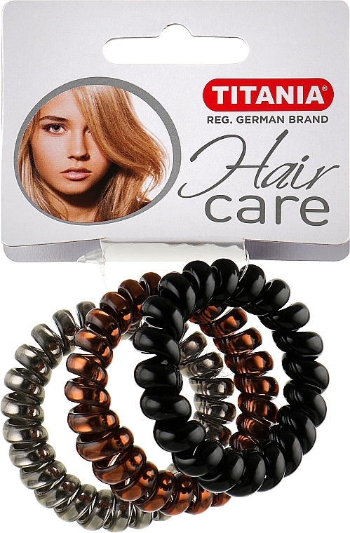 Anti Ziep Hair Ties, metallic, 3 pcs - Titania — photo N1