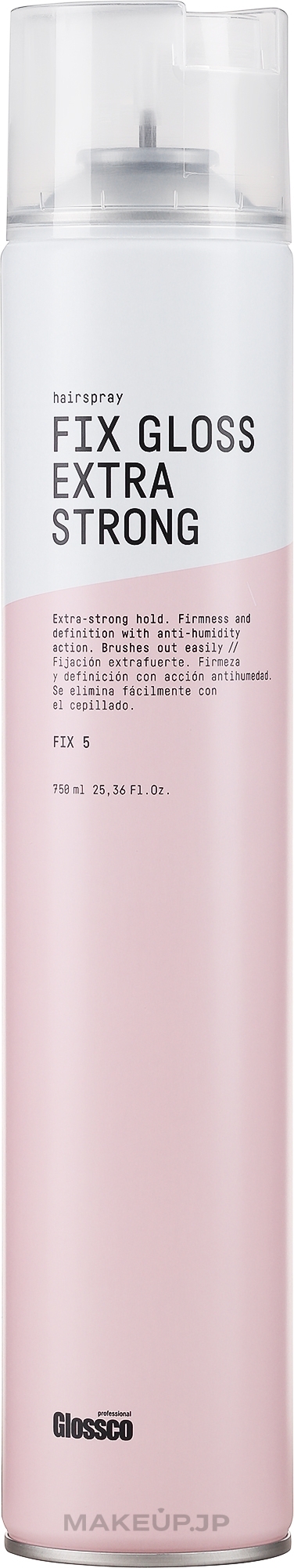 Extra Strong Hold Hairspray - Glossco Fix Gloss Exrta Strong Hairspray Fixer — photo 750 ml