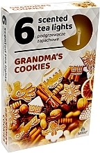 Fragrances, Perfumes, Cosmetics Grandma's Cookies Tealights, 6 pcs. - Admit Scented Tea Light Grandmas Cookies
