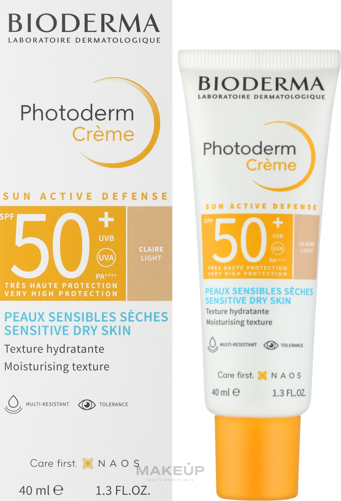 Sunscreen for Sensitive & Dry Skin - Bioderma Photoderm Cream SPF50+ Sensitive Dry Skin Light — photo 40 ml