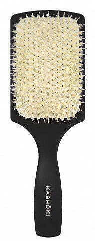 Natural Bristle Hair Brush, rectangular - Kashoki — photo N1