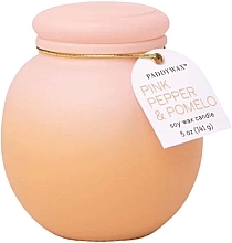 Scented Candle “Pink Pepper & Pomelo' - Paddywax Orb Ombre Glass Candle Pink & Orange Pink Pepper & Pomelo — photo N2