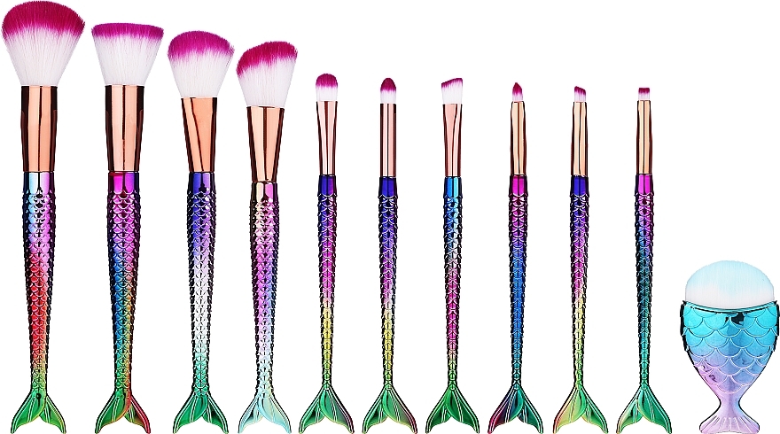 Makeup Brush Set, 11 pcs - Lewer — photo N1