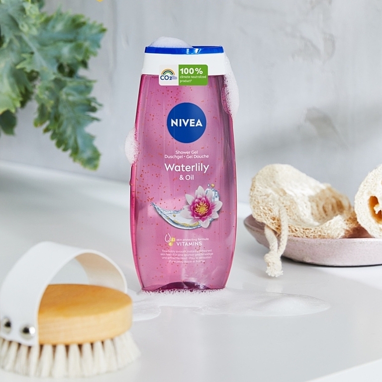 Shower Gel "Water Lily & Oil" - NIVEA Hair Care Water Lily And Oil Shower Gel — photo N4