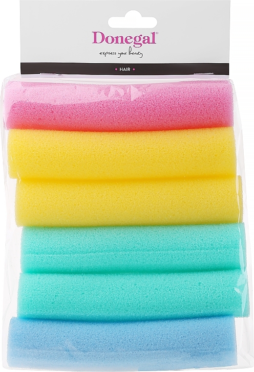 Rollers, wide, 9253 multicoloured, 6 pcs., variant 2 - Donegal Sponge Rollers — photo N2
