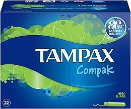 Fragrances, Perfumes, Cosmetics Tampons with Applicator, 22 pcs - Tampax Compak Super