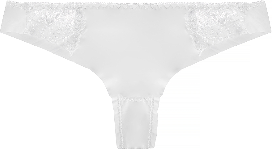 Lace Laser-Cut Thong, white - Moraj — photo N1