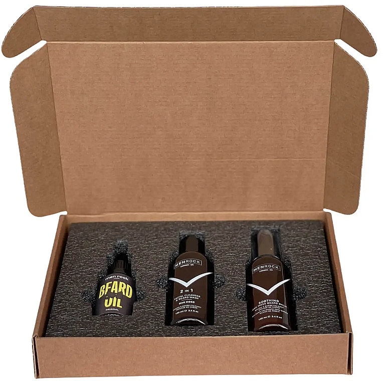 Set - Men Rock Beardy Beloved Kit (b/wash/100ml + b/balm/100ml + b/oil/30ml) — photo N3