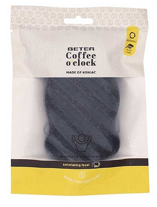 Reusable Body Sponge - Beter Coffee O`clock Konjac Sponge — photo N1