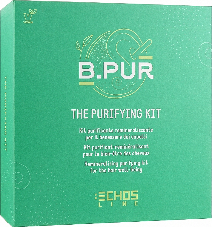 Set - Echosline B. Pur The Purifying Kit (mud/150ml + sch/385ml + h/mask/250ml + glove/1pcs) — photo N3