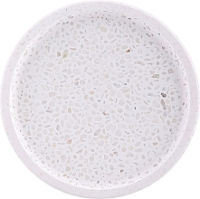 Fragrances, Perfumes, Cosmetics Diatomaceous Earth Soap Dish, white round with pebbles - Yeye