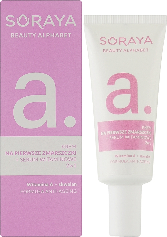 Anti-Wrinkle Cream + Vitamin Serum 2in1 - Soraya Beauty Alphabet Vitamin A + Squalane — photo N2