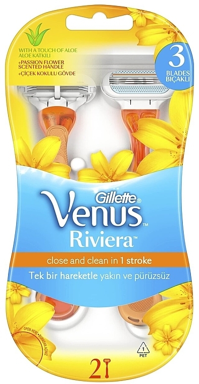 Disposable Shaving Razor Set - Gillette Venus Riviera — photo N1