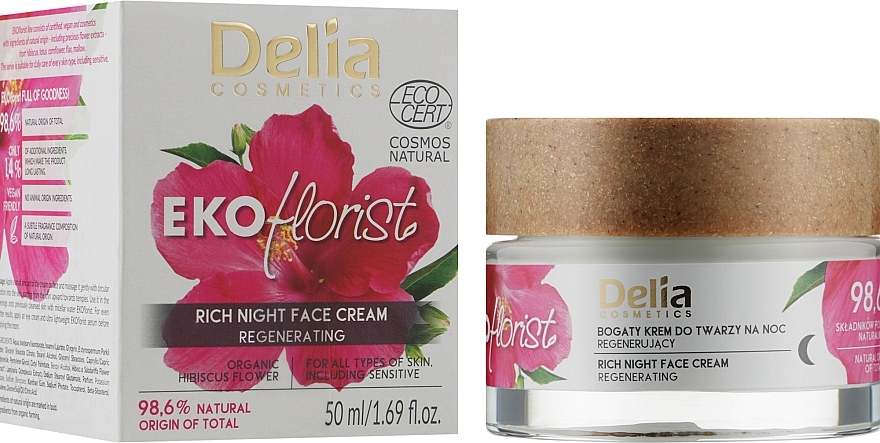 Night Regenerating Cream - Delia Cosmetics Ekoflorist — photo N2