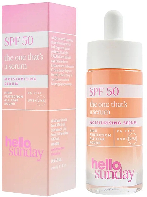 Sunscreen Face Serum - Hello Sunday The One That's A Serum SPF50 — photo N3
