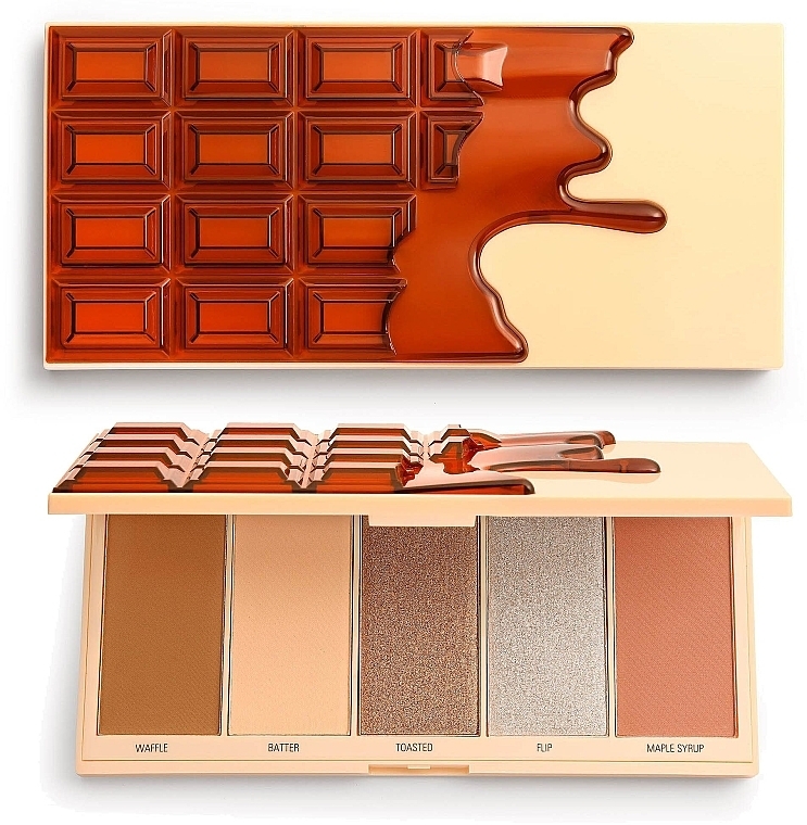 Makeup Palette - I Heart Revolution Chocolate Face Palette Waffle — photo N1