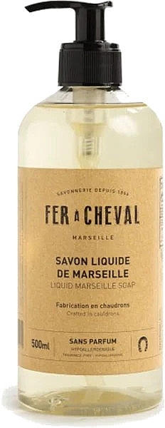 Unscented Marseille Liquid Soap - Fer A Cheval Liquid Marseille Soap Unscented — photo N1
