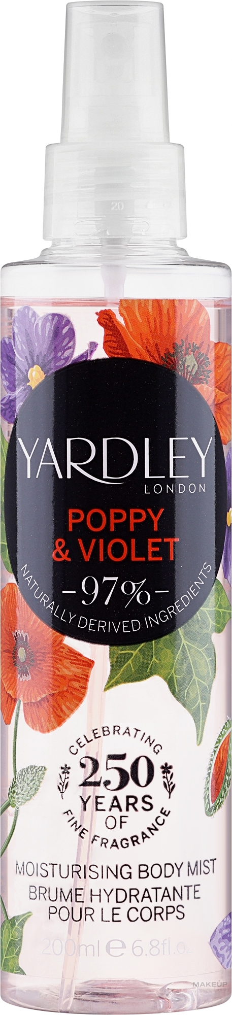 Yardley Poppy & Violet - Body Spray — photo 200 ml