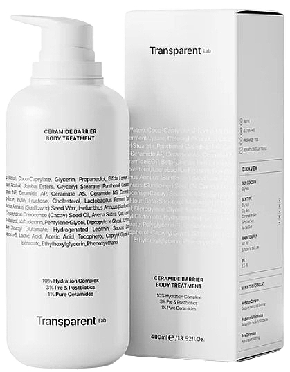 Ceramide Body Lotion - Transparent Lab Ceramide Barrier Body Treatment — photo N1