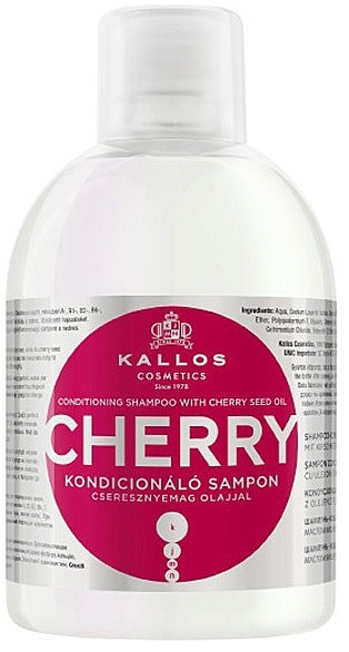 Cherry Seed Oil Shampoo-Conditioner for Dry & Damaged Hair - Kallos Cosmetics Conditioning Cherry Shampoo — photo N1