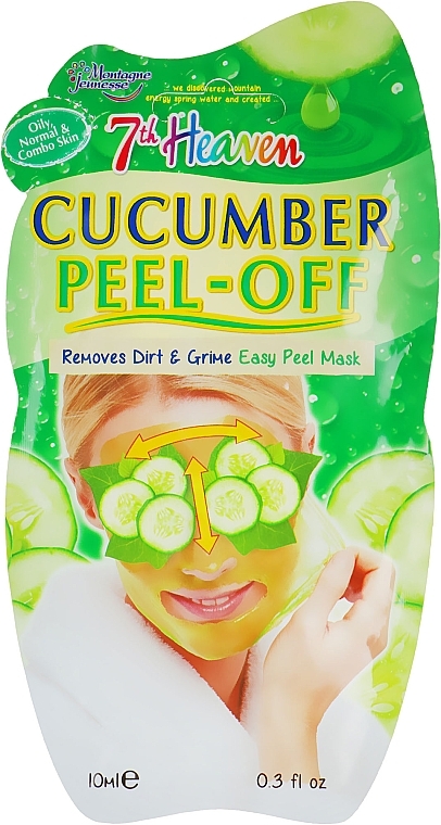 Facial Peel-Off Mask "Cucumber" - 7th Heaven Cucumber Peel Off Mask — photo N4