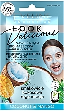 Fragrances, Perfumes, Cosmetics Moisturizing Mask "Coconut & Mango" - Eveline Cosmetics Look Delicious Face Bio Mask