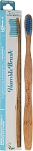 Bamboo Toothbrush, light-blue - The Humble Co. Adult Soft Blue Toothbrush — photo N1
