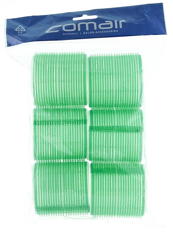 Jumbo Velcro Curlers, green, d61 - Comair — photo N1