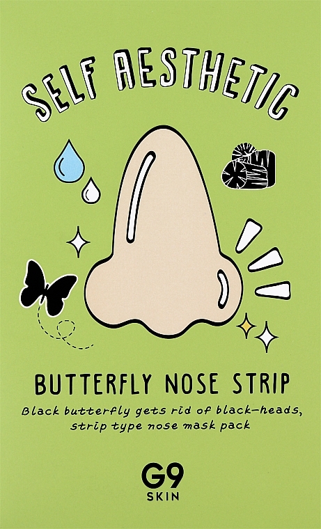 Anti-Blackhead Butterfly Nose Strip - G9Skin Self Aesthetic Butterfly Nose Strip — photo N1