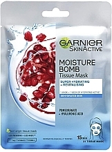 Pomegranate Extract Sheet Mask - Garnier Skin Active Pomegranate Moisture Bomb Eye Tissue Mask — photo N2