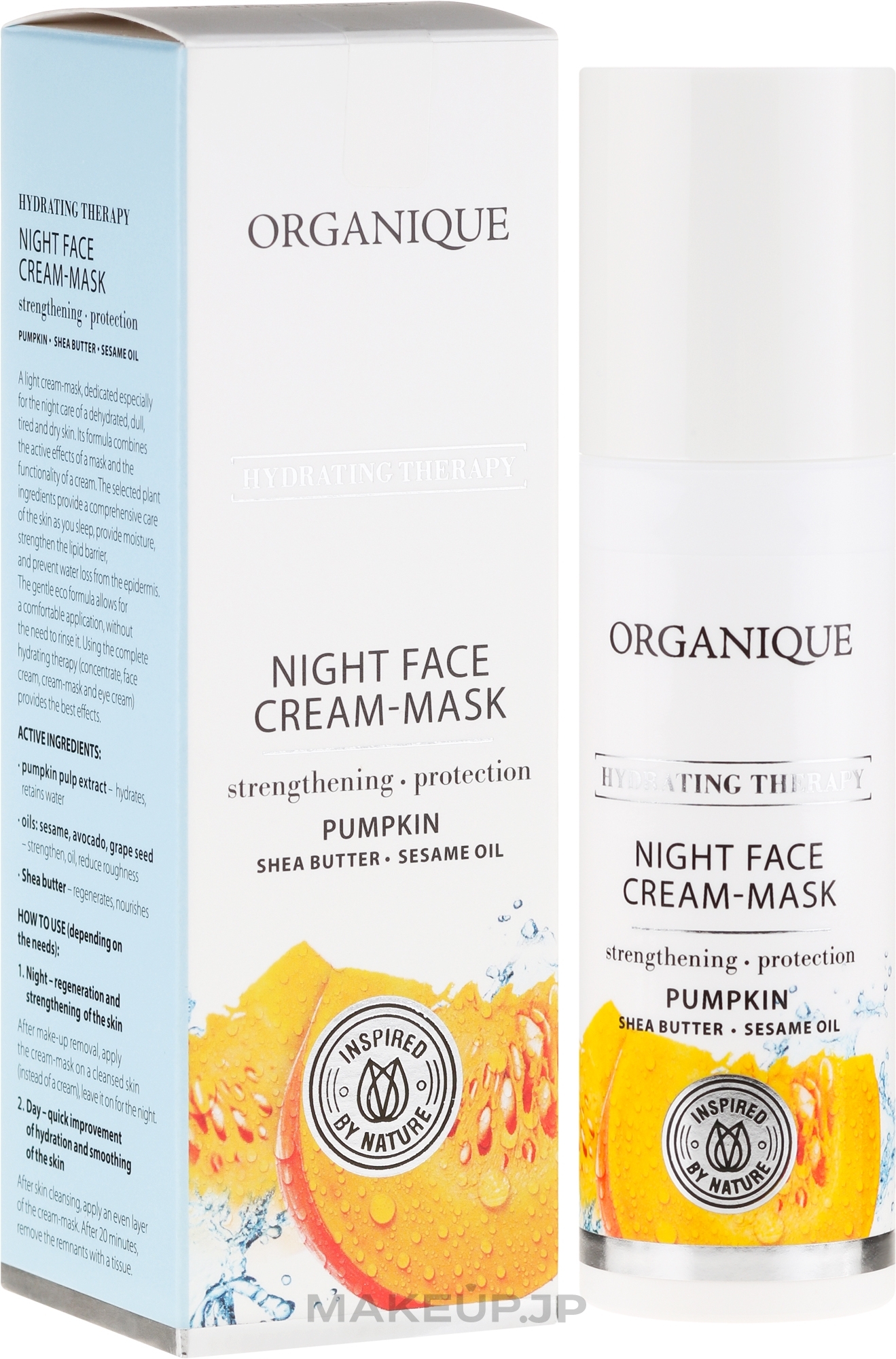 Intensive Hydrating Night Cream-Mask - Organique Hydrating Therapy Night Face Cream-Mask — photo 50 ml