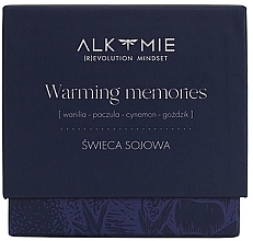 Natural Soy Candle 'Warming Memories' - Alkmie — photo N2