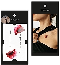 Fragrances, Perfumes, Cosmetics Temporary Tattoo 'Red Poppies' - Tattooshka