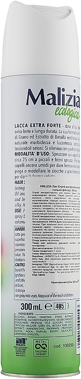 Extra Strong Hold Hair Spray - Malizia Lacca Forte Ecologica Hair Spray Extra Strong Hold — photo N2