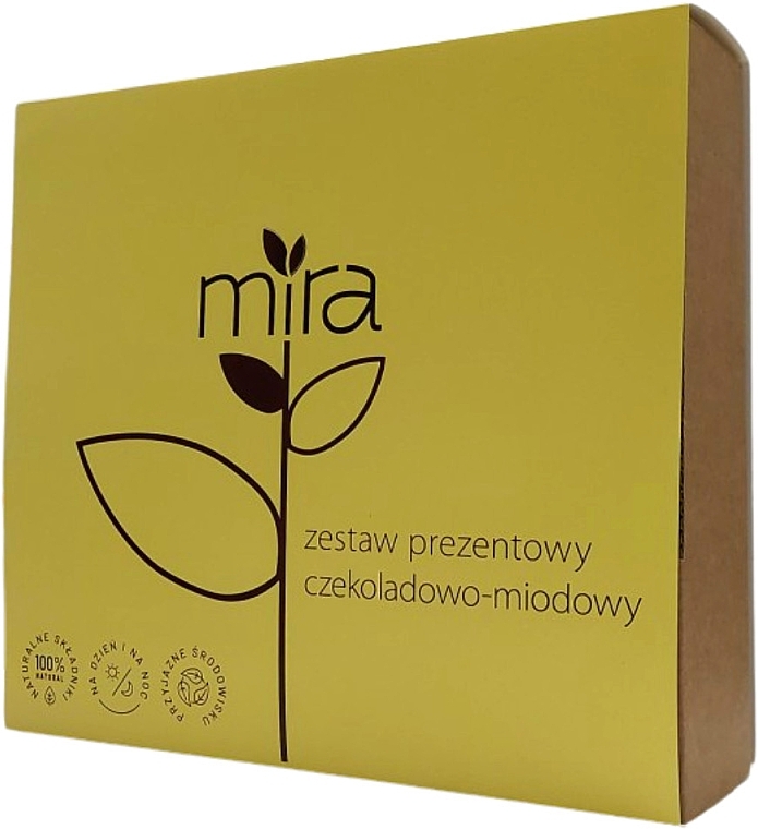 Set "Chocolate & Honey" - Mira (oil/60ml + b/soap/400g + lipstick/3g) — photo N1