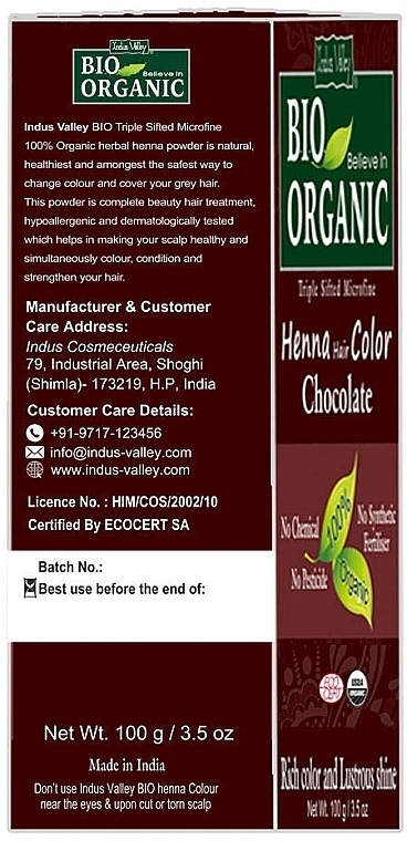 Natural Hair Color - Indus Valley Henna Hair Color — photo N2