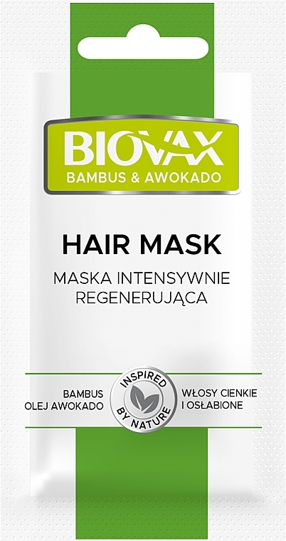 Bamboo & Avocado Hair Mask - Biovax Hair Mask Travel Size — photo N1