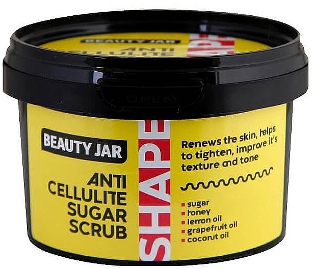 Anti-Cellulite Body Sugar Scrub - Beauty Jar Shape Anti-Cellulite Sugar Scrub — photo N7