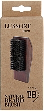 Beard Brush with Natural Boar Bristles, rectangular - Lussoni Men Natural Baerd Brush — photo N8