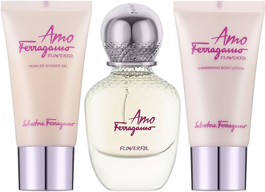 Salvatore Ferragamo Amo Ferragamo Flowerful - Set (edt/50ml + sh/gel/50ml + b/lot/50ml)  — photo N2