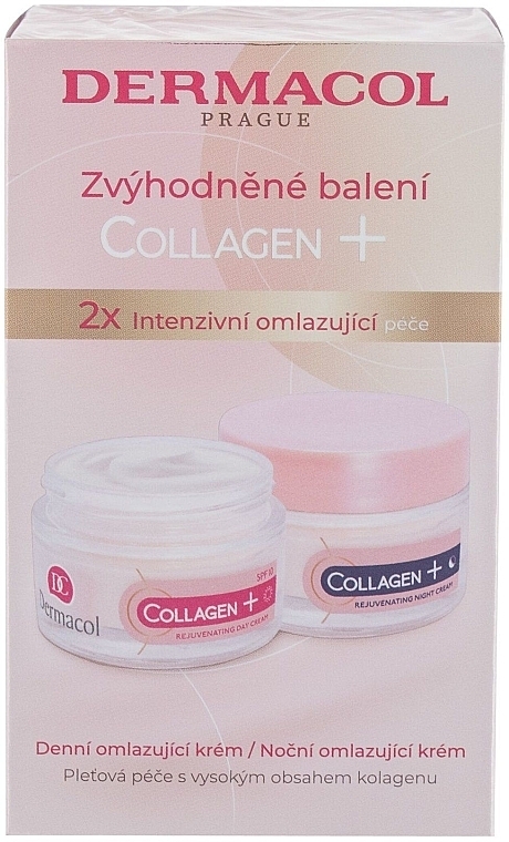 Set - Dermacol Collagen+ (d/f/cr/50ml + n/f/cr/50ml) — photo N2