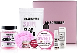 Fragrances, Perfumes, Cosmetics Set - Mr.Scrubber Beauty Box Woman (mask/200g + sh/gel/275ml + b/scr/300g + nail/complex/10ml + lip/scr/35ml + bath sponge)